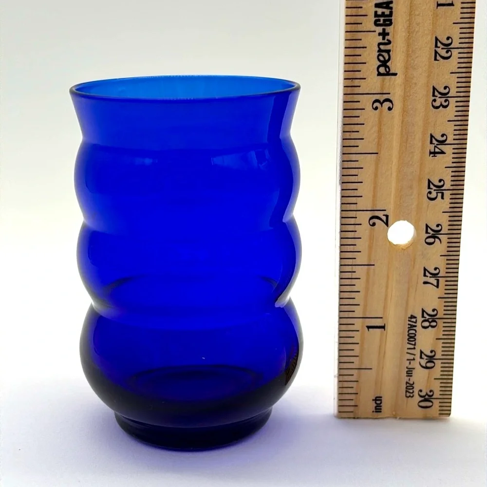 Vintage Set Of 2 Harpo 4 Ounce Flat Tumbler By Louie Glass Company